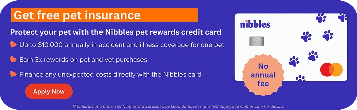 Sign up with Nibbles and get FREE pet insurance!